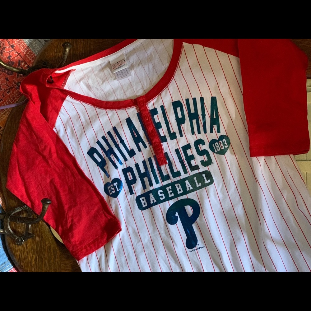 Philadelphia Phillies 3/4 sleeve MLB Womens HenlyT